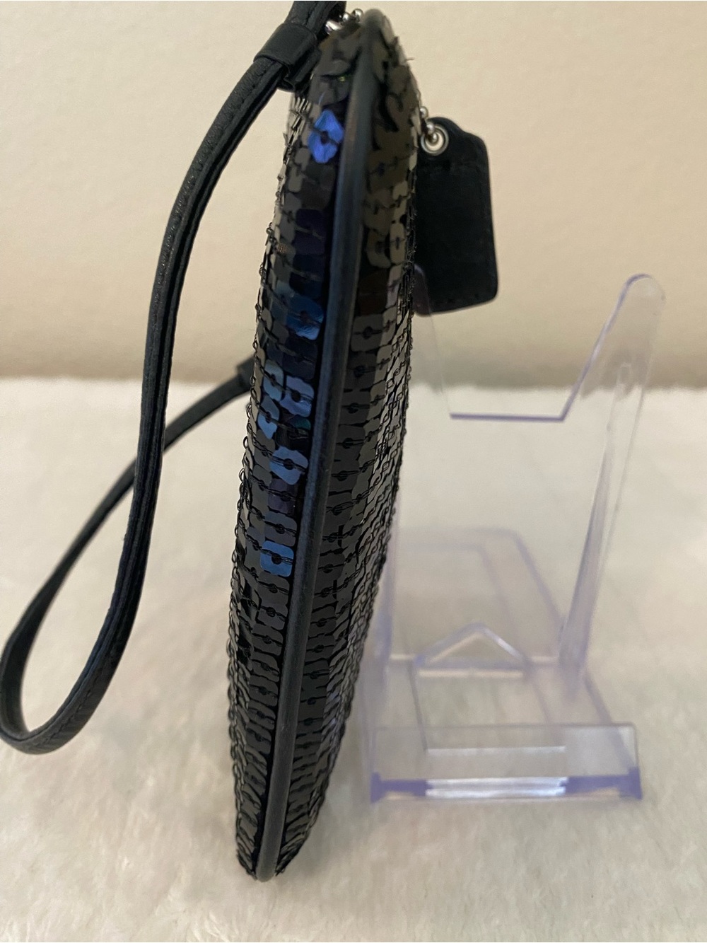 Coach Special Occasion Black Sequined Wristlet - Picture 7 of 9